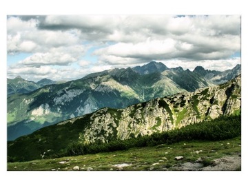 Obraz na ścianęPejzaż Tatry 120x80 kamienie