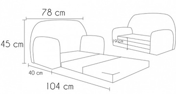 Детский мини-диван-кровать Звезда