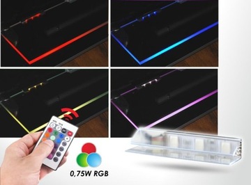 Светодиодная подсветка RGB для стеклянных полок, 1 точка