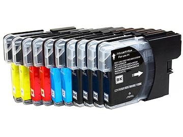 10x TUSZE DO DRUKARKI BROTHER 375CW DCP145C 165C