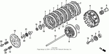 Łożysko tuleja kosza sprzęgła Honda CRF 450 02-14