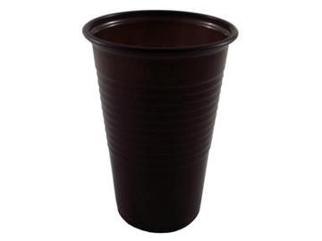 KUBKI PLASTIKOWE 200ml kubek brązowy napój 100szt.
