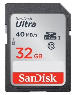 Карта памяти SanDisk Ultra SD HC SDHC UHS-I 32, 32 ГБ, 120 Мбит/с, класс 10