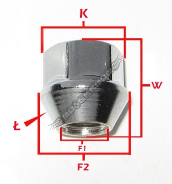 MDC Гайки колесные 14х1,5 класс 19 PASS OPEL Insignia DODGE RAM Challenger