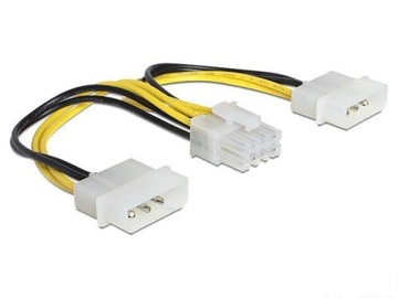 Przedłużacz zasilania ATX 8pin 12V 2x Molex 4pin