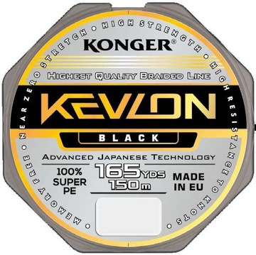 Оплетка KONGER KEVLON BLACK X4 0,14мм/150м