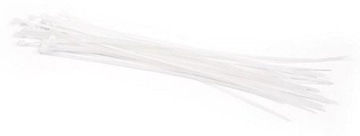 Opaski kablowe zaciskowe białe 3.6x300mm 100szt