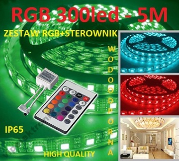 ZESTAW Taśma LED RGB + zasilacz + sterownik