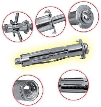 Kołek Kołki rozporowe do płyt gipsowych M 6x37 100