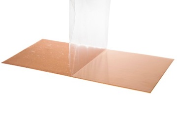 Blacha miedziana miedź arkusz 1mm - 20x10cm | 200x100x1mm FOLIA OCHRONNA