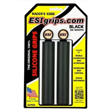 Грипсы Esi Grips Racer's Edge 50г черные + пробки