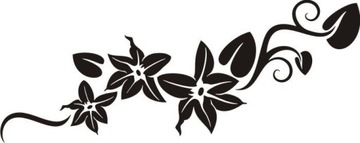 Naklejka na ścianę motyle kwiaty dekor Ornament 21