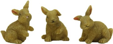 Trzy Zające do Szopki- do 2,5cm wys. do fig 9-12cm