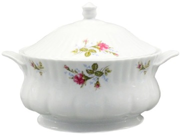 002 SERWIS OBIADOWY 12/42 Róża bez Złota IWONA CHODZIEŻ MALCER PORCELANA