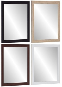 LUSTRO w ramie 70x60 SONOMA BIAŁE WENGE CZARNE