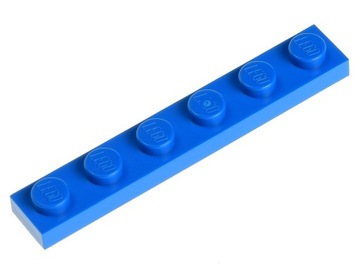 LEGO Płytka zwykła 1x6 3666 niebieska - 2 szt.
