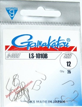 Gamakatsu haczyk LS-1010B nr.12 w opakowaniu 25szt