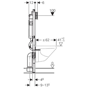 GEBERIT DUOFIX UP320 FRAME Унитаз GAP БЕЗ ОПРАВЫ