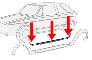 Uszczelki Pakietu Karmann BIAŁE VW Golf 1 Cabrio