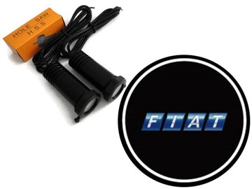 ŚWIATŁA LED POWITALNE LOGO FIAT PROJEKTOR MOC 2x7W
