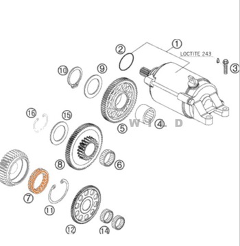 HUSQVARNA 450 -16 БЕНДИКС ОДНОСТОРОННИЙ ПОДШИПНИК