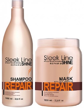 STAPIZ SLEEK LINE REPAIR SZAMPON 1L + MASKA 1L