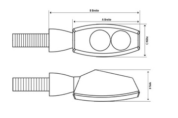 Uniwersalne kierunkowskazy Cafe Racer Custom