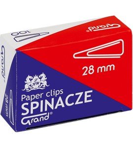 Spinacze biurowe trójkątne 28mm Grand 100 sztuk