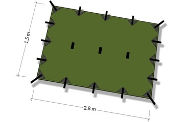 Гамаки Tarp S 2,8x1,5 DD - Оливковый