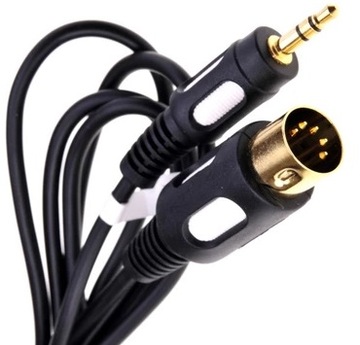 Kabel DIN 5p - mały Jack 3,5 stereo 3m GOLD (4041)