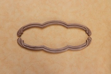 Dekor 24x4,5cm, ornament, aplikacja 2szt- D275