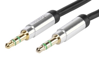 Kabel AUX Mały Jack 3,5mm 0,3m 24K 100% OFC Premium Vivanco Sklep Warszawa