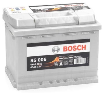 Akumulator 63AH/610A L+ BOSCH SILVER S5 S5006 LANO