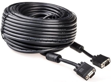 Kabel 30m D-Sub VGA SVGA black ferryt ekran JAKOŚĆ