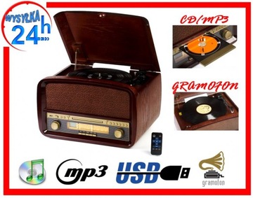 РЕТРО CAMRY CR 1112 проигрыватель РАДИО CD USB MP3 RIP