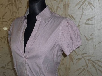 RESERVED - koszulowa bluzka z krótkim rękawem- 38