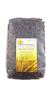ŻURAWINA SUSZONA CIĘTA 1 kg cięte owoce żurawiny