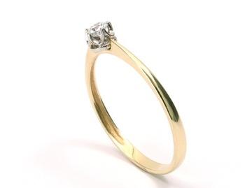 ОБРУЧАЛЬНОЕ КОЛЬЦО из ЗОЛОТА 585 ПРОБЫ С БРИЛЛИАНТОМ. ВС/Ч