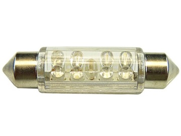 żarówka C10W 9 LED 10x42 42mm Soczewka ZIELONA 12V