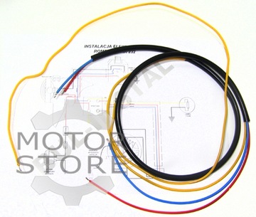 INSTALACJA ELEKTRYCZNA ROMET KOMAR 232 + SCHEMAT