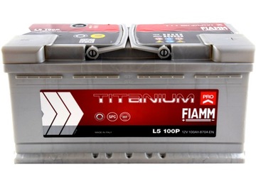 FIAMM Titanium PRO 100Ah 870A + [PGP+] + [MONTAŻ]