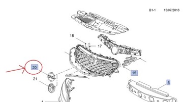 NOVÝ ZNAKY ZNAK MŘÍŽKY MASKA OPEL MOKKA X