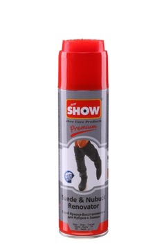 SHOW Farba pasta spray szara do zamszu nubuku butów 250ml kolor szary