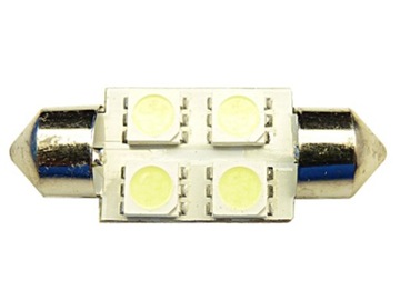 10x36 żarówka LED rurkowa 36 mm 4 SMD C5W C10W 12V