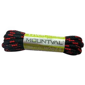 Sznurówki Trekkingowe 120cm Czarny/Czerwony