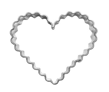 Foremka SERCE KARBOWANE 4,0 cm - wykrawacz serca
