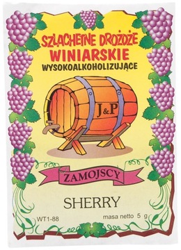 SHERRY DROŻDŻE WINIARSKIE 17% SZERY WINNE DO WINA