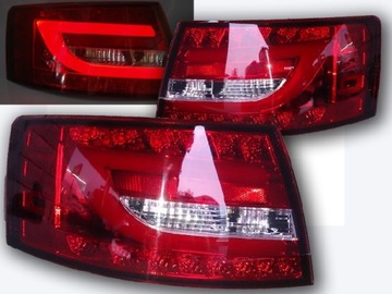 LAMPY LED AUDI A6 C6 4F SEDAN RED WHITE 7PIN