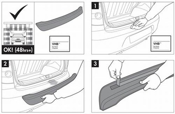 НАКЛАДКА БАМПЕРА VW PASSAT B7 универсал 2010-2014 гг.