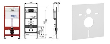 TECE FRAME H 112 см ПОДДЕРЖИВАЮЩИЙ КОВрик для унитаза